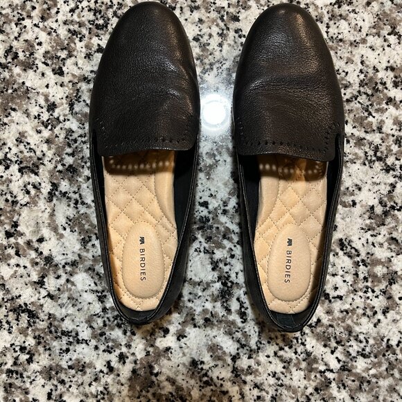 Birdies Shoes - Birdies Starling Black Leather Loafer